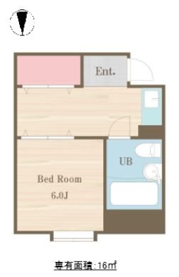 新宿区市谷田町のマンションの間取り