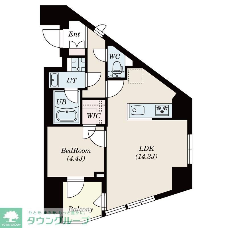 S-RESIDENCE新宿若松町の間取り