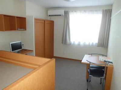 居室・リビング　カーペット敷きの居室。