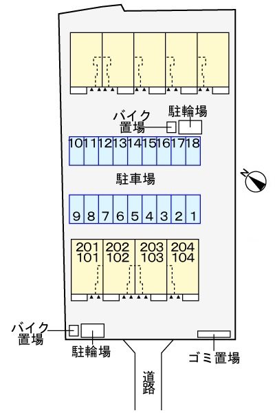 駐車場　見取り図です。