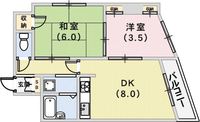 グランディア花隈駅前の間取り写真