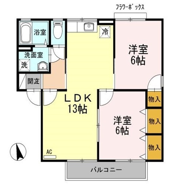 メゾンパーク東和田 Bの間取り写真