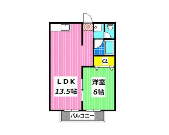 熊本県熊本市東区新南部３（アパート）の賃貸物件の間取り