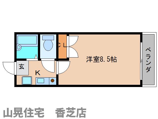 香芝市穴虫のマンションの間取り