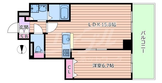 TOPAZ江坂の間取り