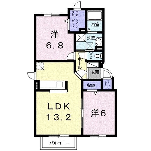 苫小牧市拓勇東町のマンションの間取り