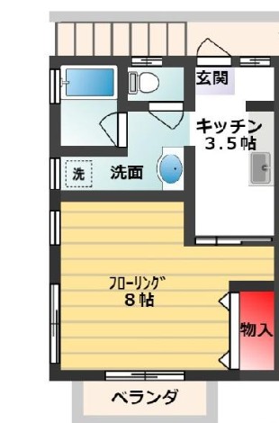 東京都板橋区赤塚２（アパート）の賃貸物件の間取り