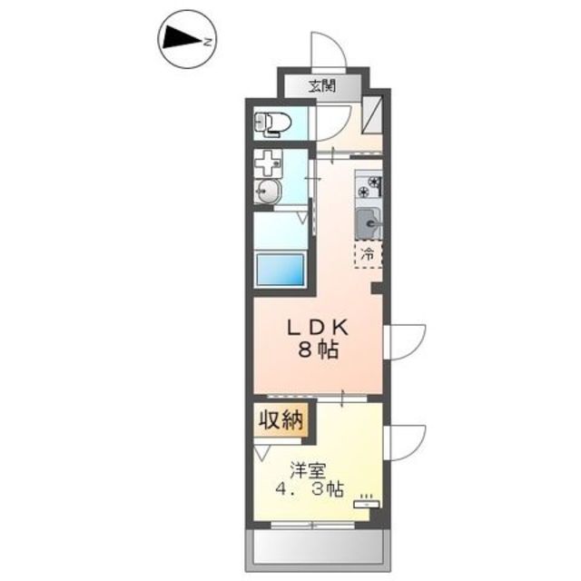 八王子市石川町のマンションの間取り