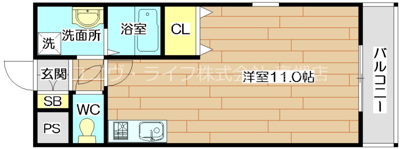 ベルファ古曽部の間取り