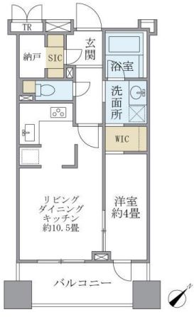 中央区銀座のマンションの間取り