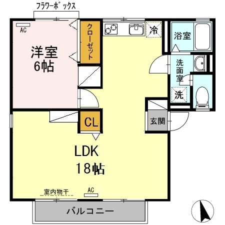 【メゾン・ド・マージュA棟の間取り】