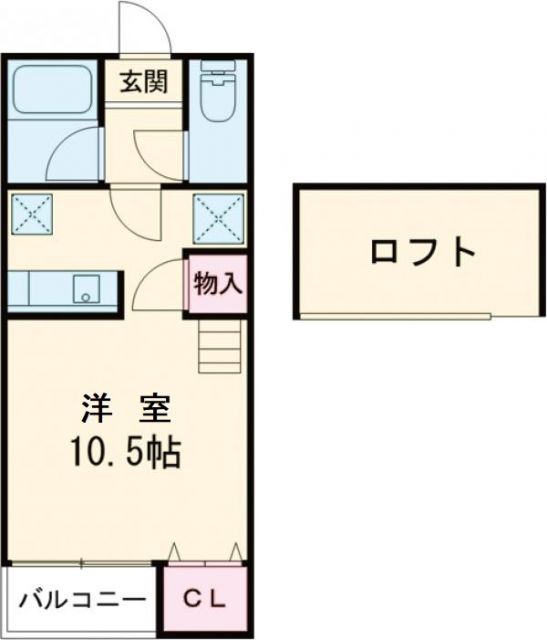 新城市字町並のアパートの間取り