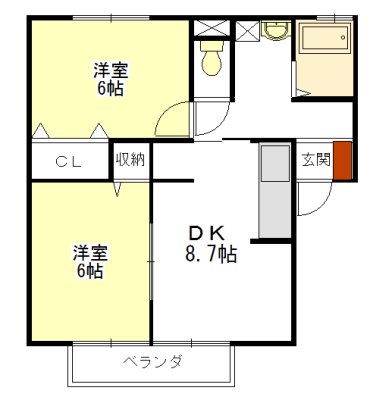 Ｌａ　Ｆｏｒｅｔ結城Ａ・Ｂ・Ｃの間取り