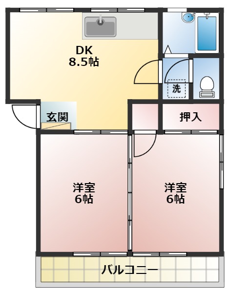 メゾン山岡の間取り