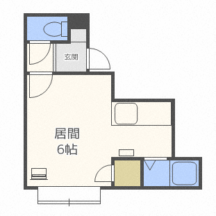 札幌市中央区南二十条西のアパートの間取り