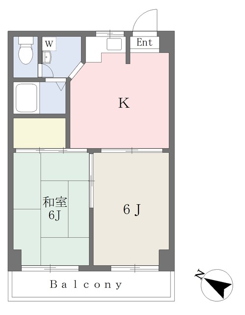 尼崎市南清水のマンションの間取り