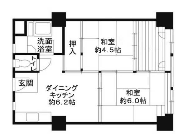 和歌山市十三番丁のマンションの間取り