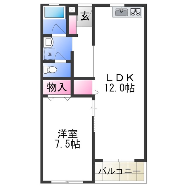 長居岡本マンションの間取り