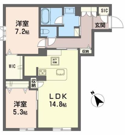 シャーメゾンプレミア椿の間取り