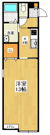 シャンブレット中島IIIの間取り