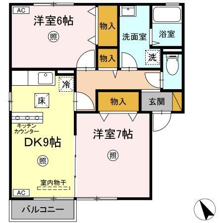 リビングタウン野田　ＡＢＣの間取り