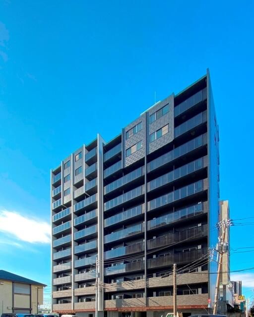 北区昭和町のマンションの建物外観