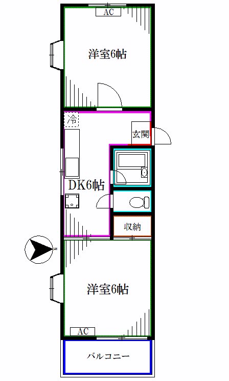 メゾンクリスタルの間取り