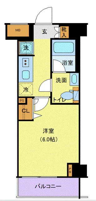 川崎市中原区丸子通のマンションの間取り