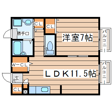 ハイネス八乙女IIの間取り