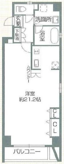 神戸市灘区中郷町のマンションの間取り