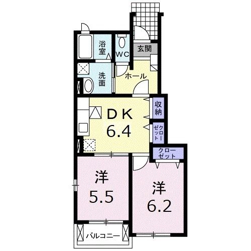 富士市天間のアパートの間取り