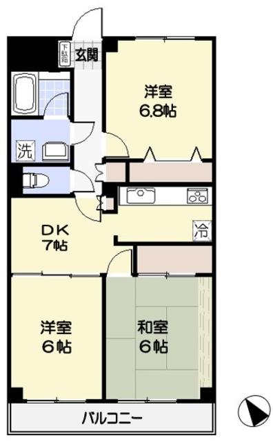 ペアヒルズ大野の間取り