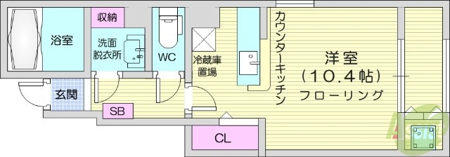 塩竈市楓町のアパートの間取り