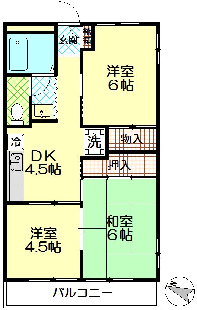 パレドール小形の間取り