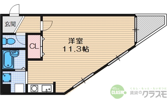 摂津市新在家のマンションの間取り