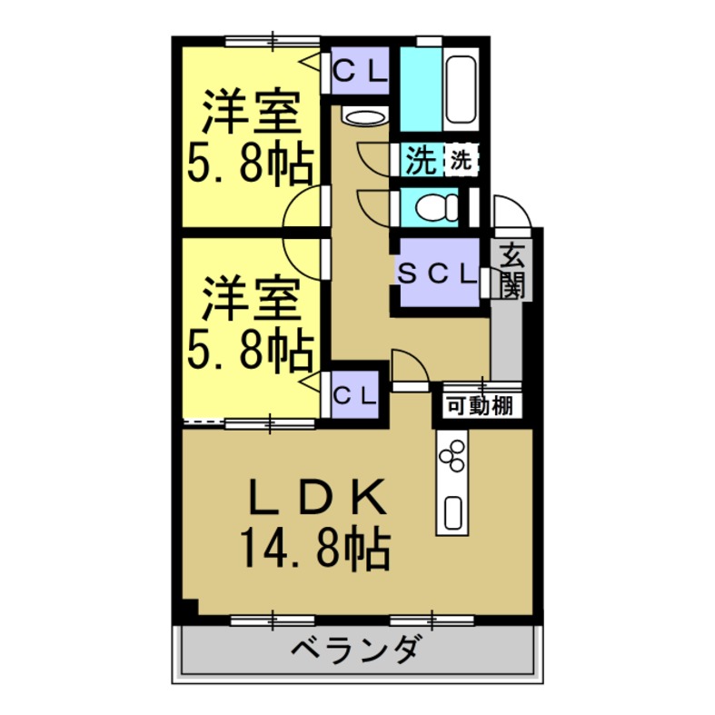 シャトー清城の間取り