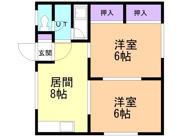 母恋ターミナルハイツの間取り