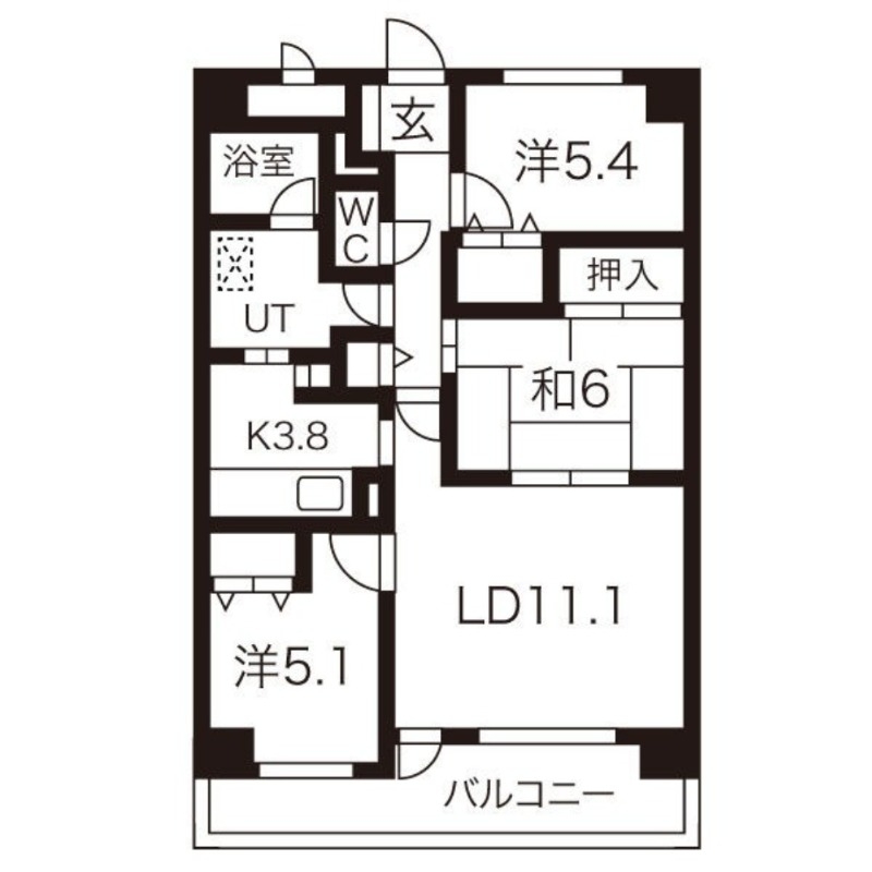 【パークノヴァ北円山の間取り】