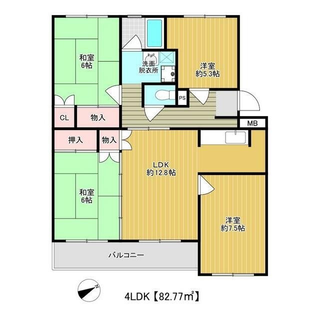 船橋山手ガーデニアの間取り