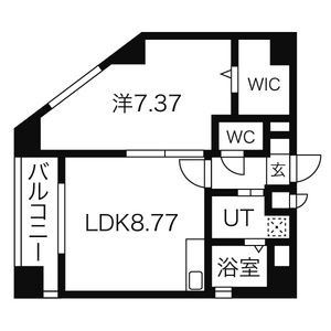 名古屋市東区芳野のマンションの間取り