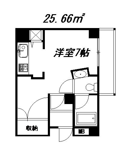 大阪市西成区花園南のマンションの間取り