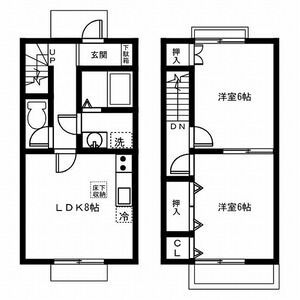 名古屋市守山区泉が丘のアパートの間取り