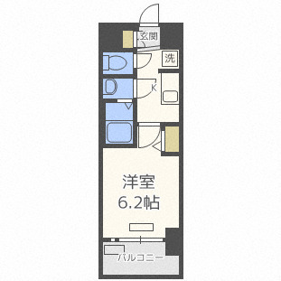 プレサンス難波インフィニティの間取り