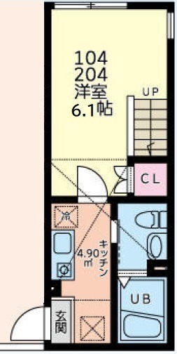 町田市森野のアパートの間取り