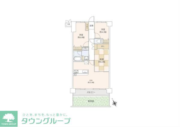 坂戸市本町のマンションの間取り