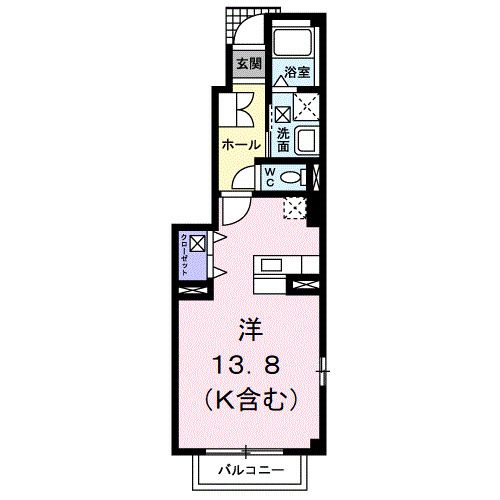 秋田県秋田市茨島２（アパート）の賃貸物件の間取り