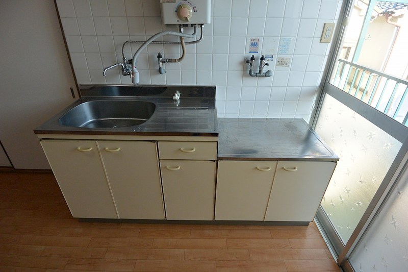 キッチン　2口ガスコンロ設置可能