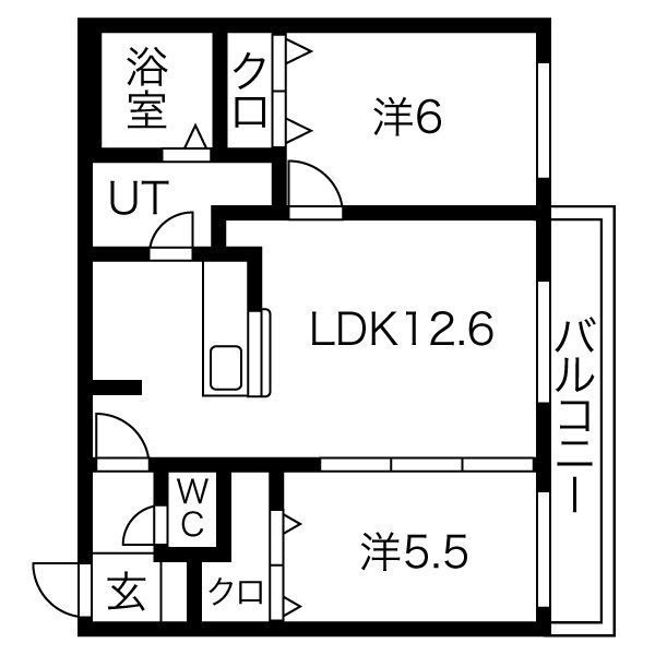 札幌市電 西線９条旭山公園通駅 徒歩4分 4階建 築17年の間取り写真