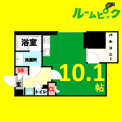 地下鉄名城線 東別院駅 徒歩8分 15階建 築18年の間取り写真