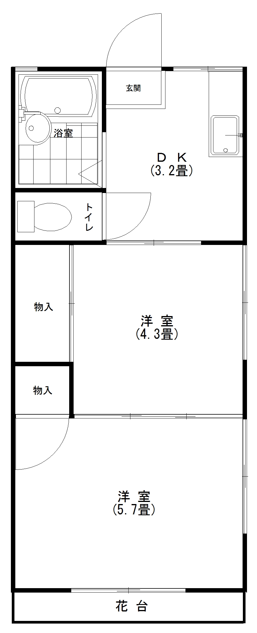 コーポレイの間取り